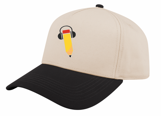 Black / Cream Snapback Hat